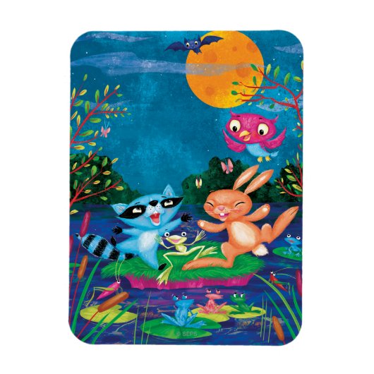 秋の月 マグネット (縦)