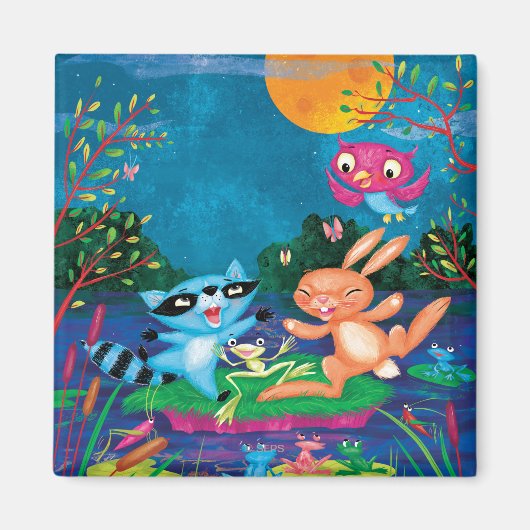 秋の月 マグネット (正面)