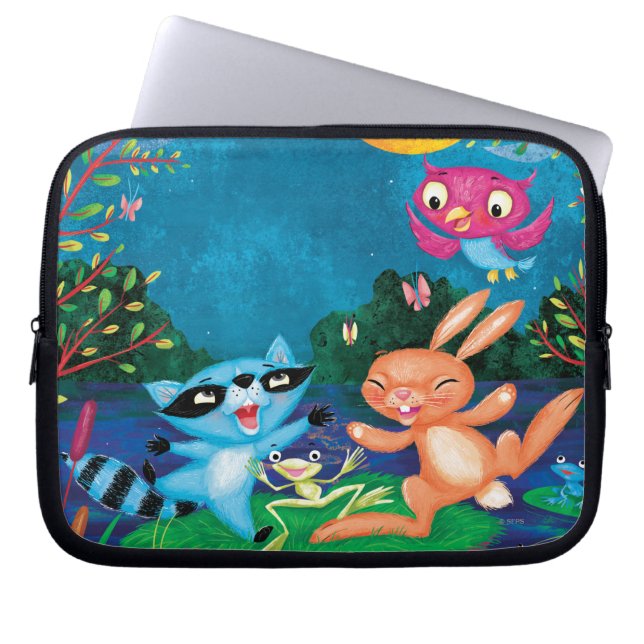 秋の月 ラップトップスリーブ (正面)