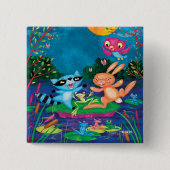 秋の月 缶バッジ (正面)