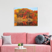 秋の朝のマーサラー公園と池 キャンバスプリント (インサイチュ (リビング))