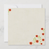 秋の朝の歌 フローラル ブライダルシャワー 招待状 (裏面)