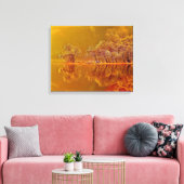 秋の朝反射 キャンバスプリント (インサイチュ (リビング))