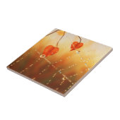 秋の朝飾り瓦の宝石 タイル (側面)