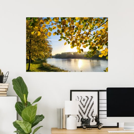 秋の朝 ポスター (ホームオフィス)