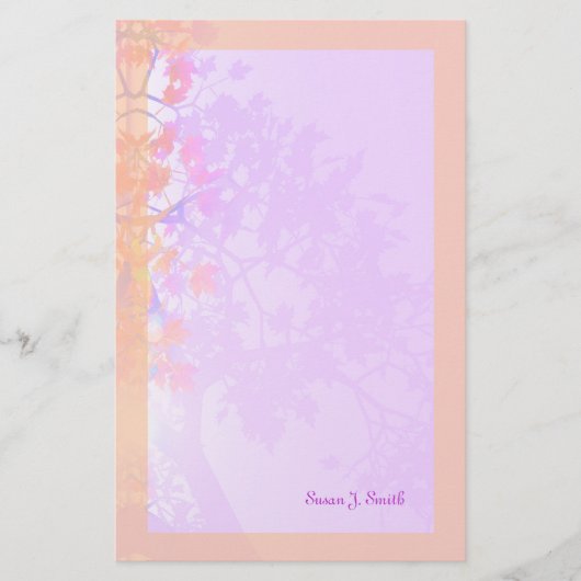 秋の朝 便箋 (正面)