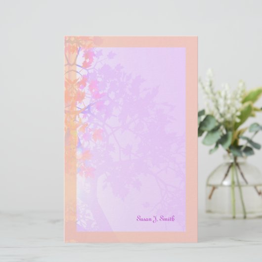 秋の朝 便箋 (スタンド正面)