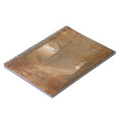 秋の木々が並ぶ木道の写真 ノートブック (左側)