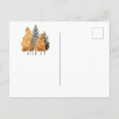 秋の木々が新しい住所ポストカードを移動 案内ポストカード (裏面)