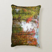 秋の木々とブルースカイ秋の自然写真 アクセントクッション (裏面(縦))