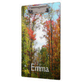 秋の木々とブルースカイ秋の自然写真 クリップボード (左)