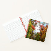 秋の木々とブルースカイ秋の自然写真 ノートブック (内部)