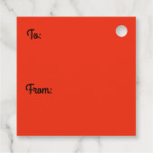 秋の木々とブルースカイ秋の自然写真 フェイバータグ (裏面)