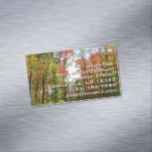 秋の木々とブルースカイ秋の自然写真 マグネット名刺 (インサイチュ)