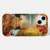 秋の木々と湖と鴨 Case-Mate iPhoneケース (裏面 (横))