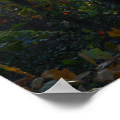 秋の木々のポスターを覗く太陽 ポスター (角)