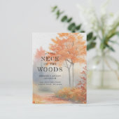 秋の木々の動きのお知らせ ポストカード (スタンド正面)