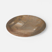 秋の木々の森のパス写真 ペーパープレート (アングル)