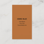 秋の木々ヴィンテージ茶色オレンジウッドランドフォレスト 名刺 (裏面)