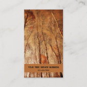 秋の木々ヴィンテージ茶色オレンジウッドランドフォレスト 名刺 (正面)