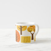 秋の木々、シームレスなパターン。 エスプレッソカップ (正面右)