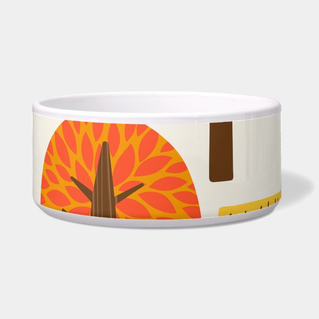 秋の木々、シームレスなパターン。 ボウル (正面)