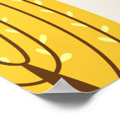 秋の木々、シームレスなパターン。 ポスター (角)