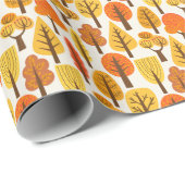 秋の木々、シームレスなパターン。 ラッピングペーパー (ロールコーナー)