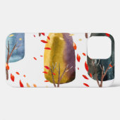 秋の木々:手の色彩の鮮やか水色シームレス Case-Mate iPhoneケース (裏面 (横))
