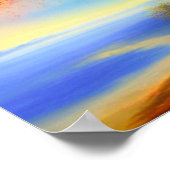 秋の木が道のポスター ポスター (角)