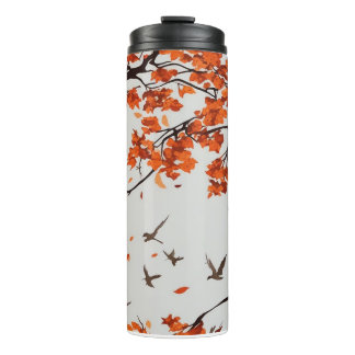 秋の木と葉鳥。 タンブラー