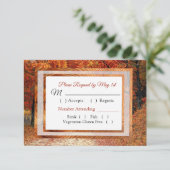 秋の木と離れ秋の結婚式RSVPカード 出欠カード (スタンド正面)