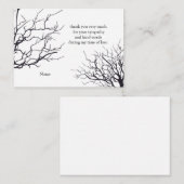 秋の木のサンキューカード ノートカード (正面/裏面)