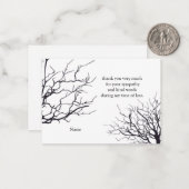 秋の木のサンキューカード ノートカード (正面/裏面インサイチュ)