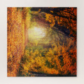 秋の木のトンネル ジグソーパズル (横)