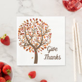 秋の木のナプキンス スタンダードランチョンナプキン (インサイチュ)