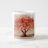 秋の木のマグ ジャンボコーヒーマグカップ (正面)