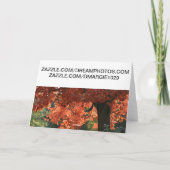 秋の木の季節的なメッセージカード カード (裏面)