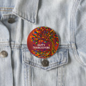 秋の木の感謝祭パーソナライズされたパーティーの好意 缶バッジ (インサイチュ)