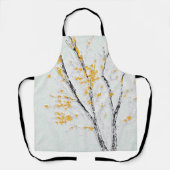 秋の木の枝と黄色の紅葉 エプロン (正面)