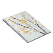 秋の木の枝と黄色の紅葉 ノートブック (右側)