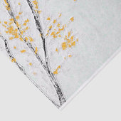 秋の木の枝と黄色の紅葉 薄葉紙 (詳細)