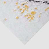 秋の木の枝と黄色の紅葉 薄葉紙 (詳細)