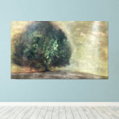 秋の木の水の色絵画の風景 キャンバスプリント (インサイチュ (ウッドフロア))