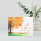秋の木の秋ありがとうMatching PostCard ポストカード (スタンド正面)