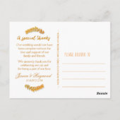 秋の木の秋ありがとうMatching PostCard ポストカード (裏面)