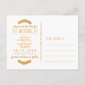 秋の木の秋日付の一致PostCardを保存 案内ポストカード (裏面)