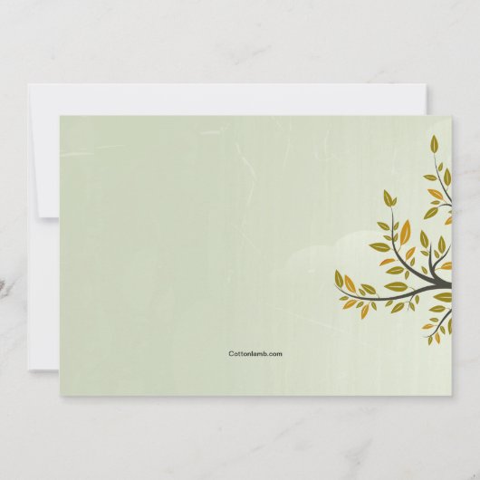 秋の木の移動発表 招待状 (裏面)