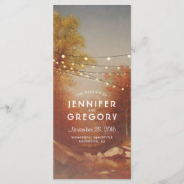 秋の木の素朴結婚式 プログラム