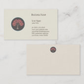 秋の木の自然、健康と景観 名刺 (正面/裏面)